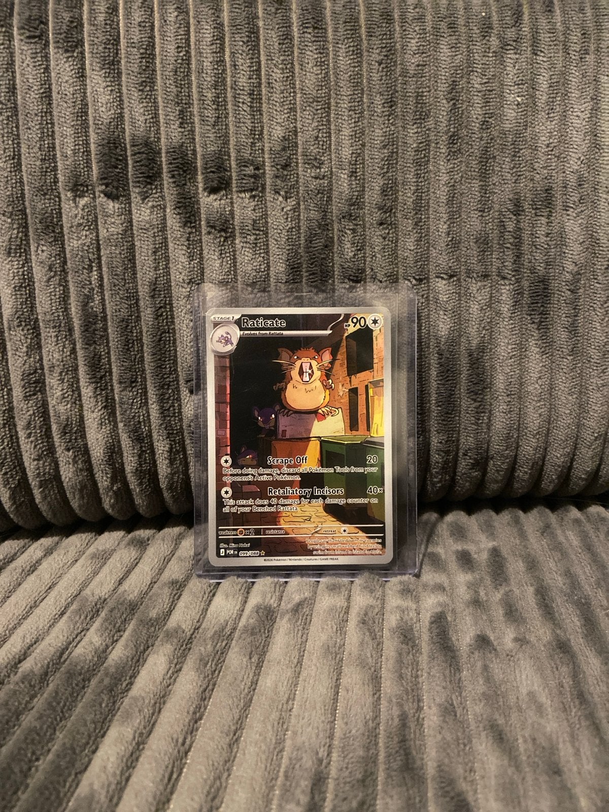 Raticate Pokémon kaart (Full Art), Ophalen of Verzenden, Zo goed als nieuw, Losse kaart