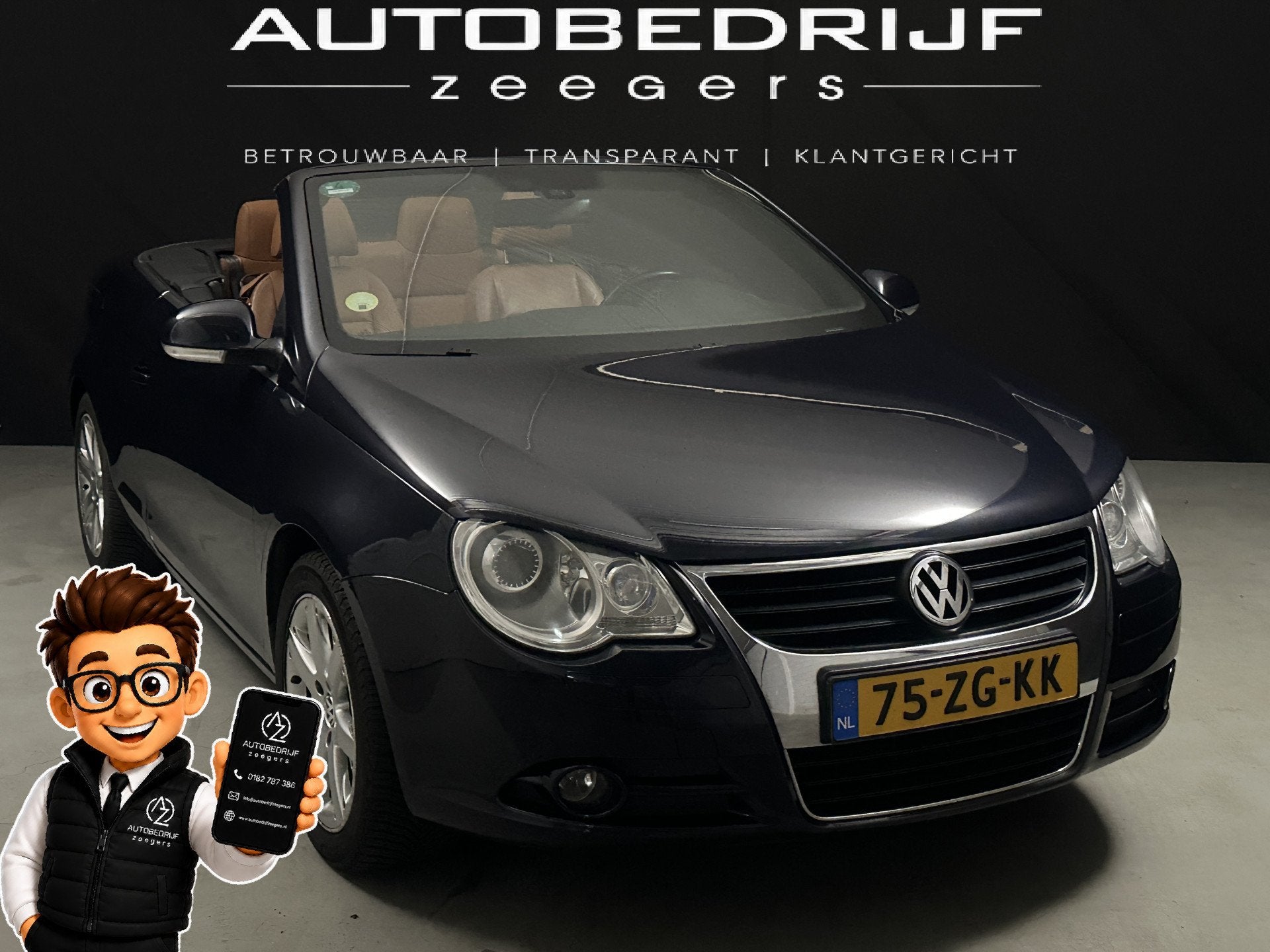 Volkswagen Eos 2.0 T-FSI *Pano*Cabrio*Automaat*Full Options*, Auto's, Gebruikt, 1532 kg, 4 cilinders, Origineel Nederlands