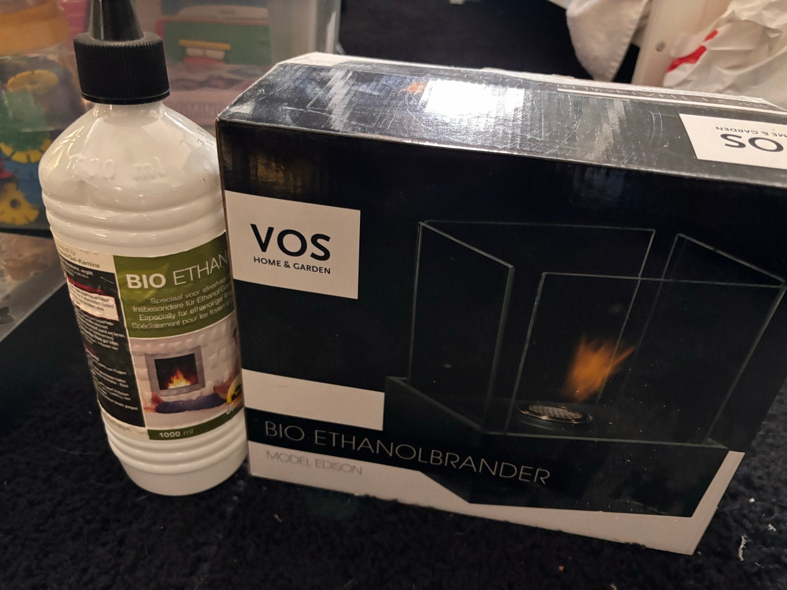 VOS Bio Ethanolbrander Model Edison met bio-ethanol, Ophalen, Nieuw, Vrijstaande haard, Overige soorten