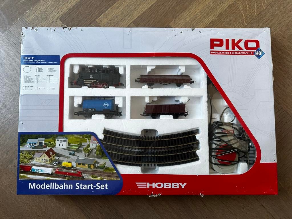 Piko modeltrein startset H0, Hobby en Vrije tijd, Modeltreinen | H0, Zo goed als nieuw, Treinset, Gelijkstroom, Piko, Ophalen of Verzenden