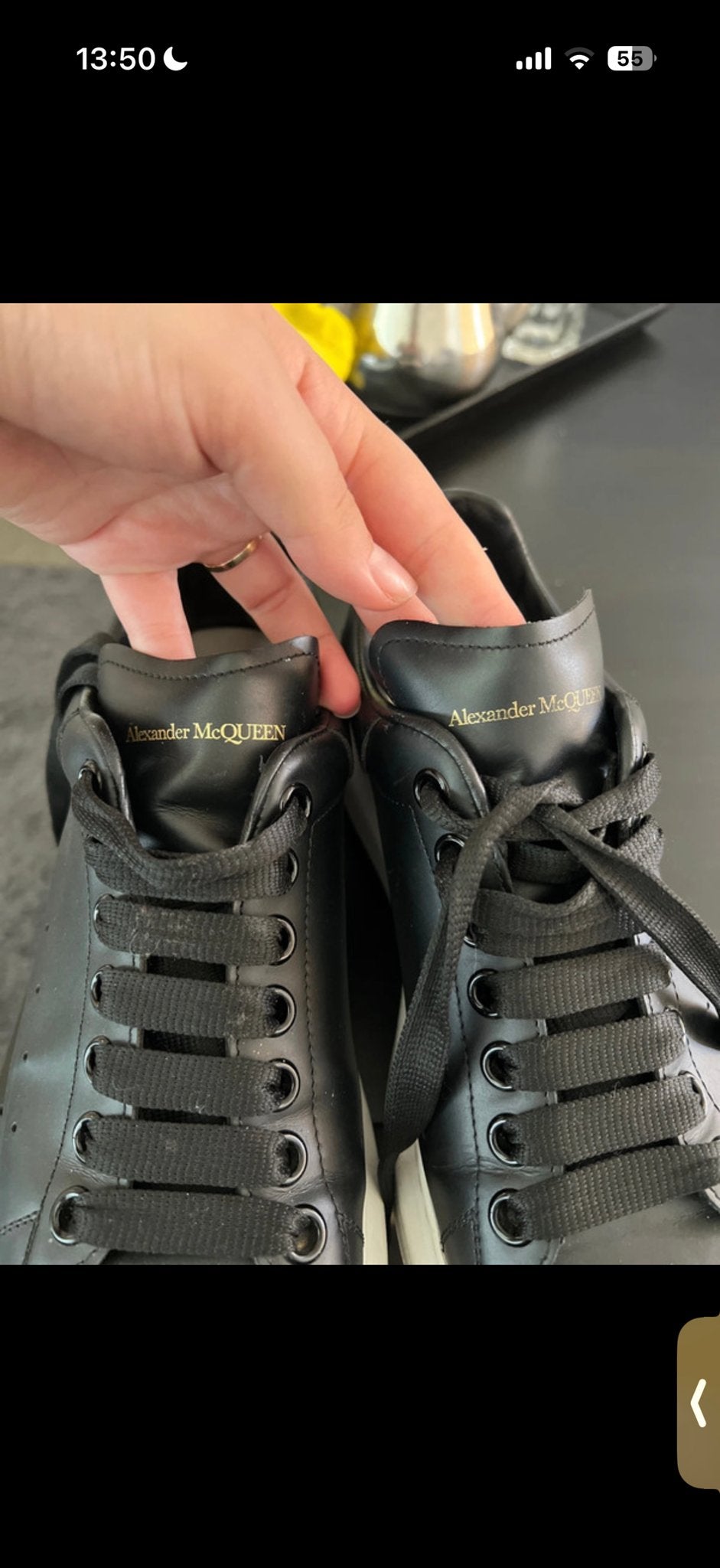 Alexander McQueen sneakers - Goede staat, Ophalen, Gedragen, Zwart, Sneakers of Gympen