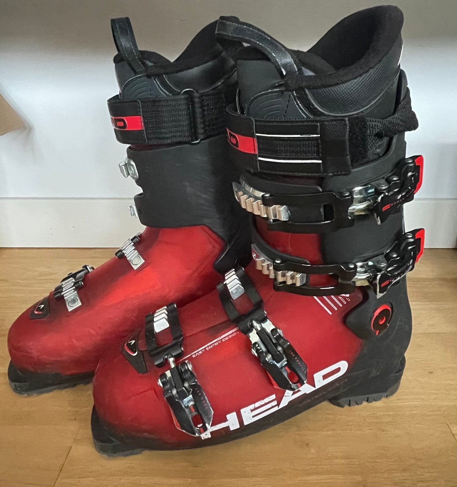 HEAD Edge 95 Ski Boots | Size 27.0 | Red & Black, 180 cm of meer, Schoenen, Ophalen of Verzenden, Zo goed als nieuw