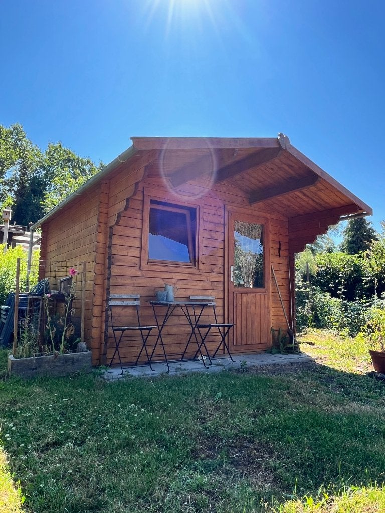 Robuust tuinhuis chalet 3x3 mtr 4cm wanden, Ophalen, 250 tot 500 cm, Blokhut, 2 ramen
