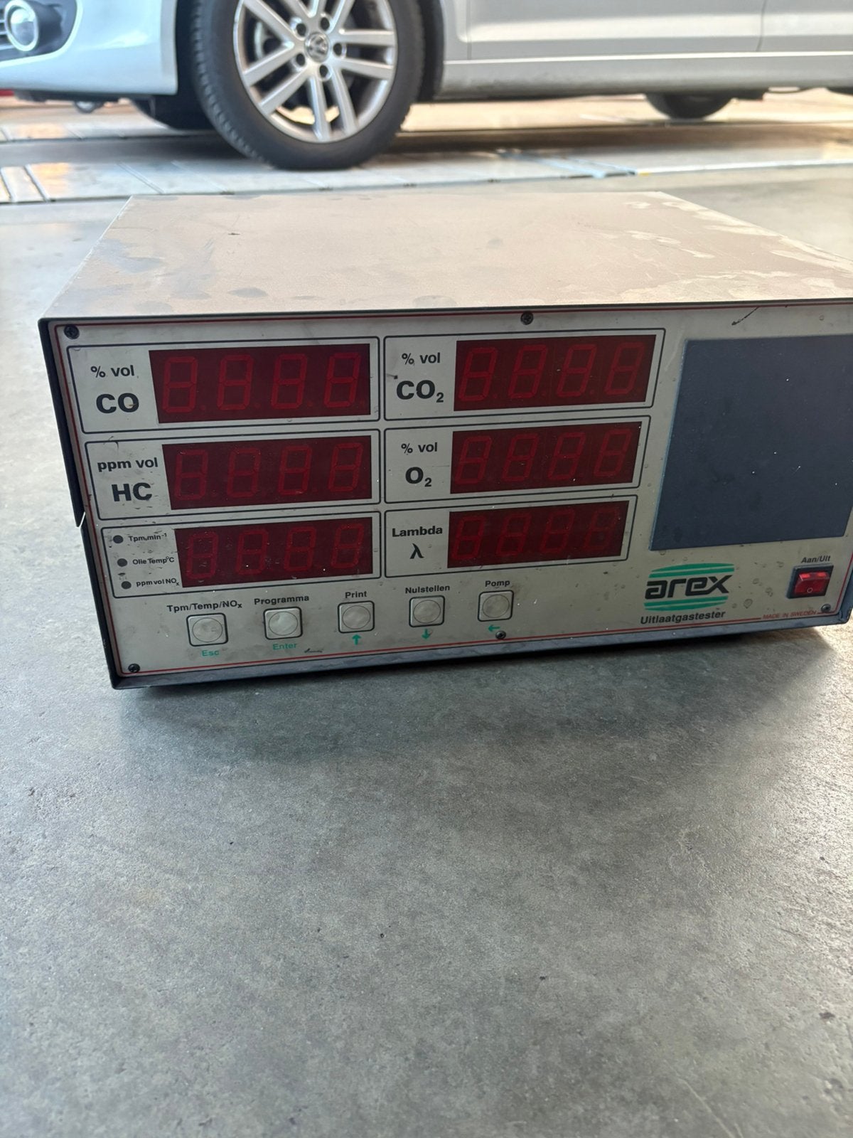 Arex 4gas tester, Ophalen, Gebruikt