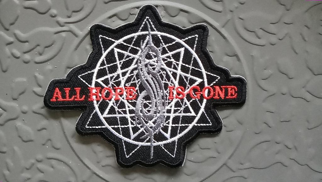 Slipknot erg mooie shaped all hope is gone patch 58, Verzenden, Nieuw, Kleding