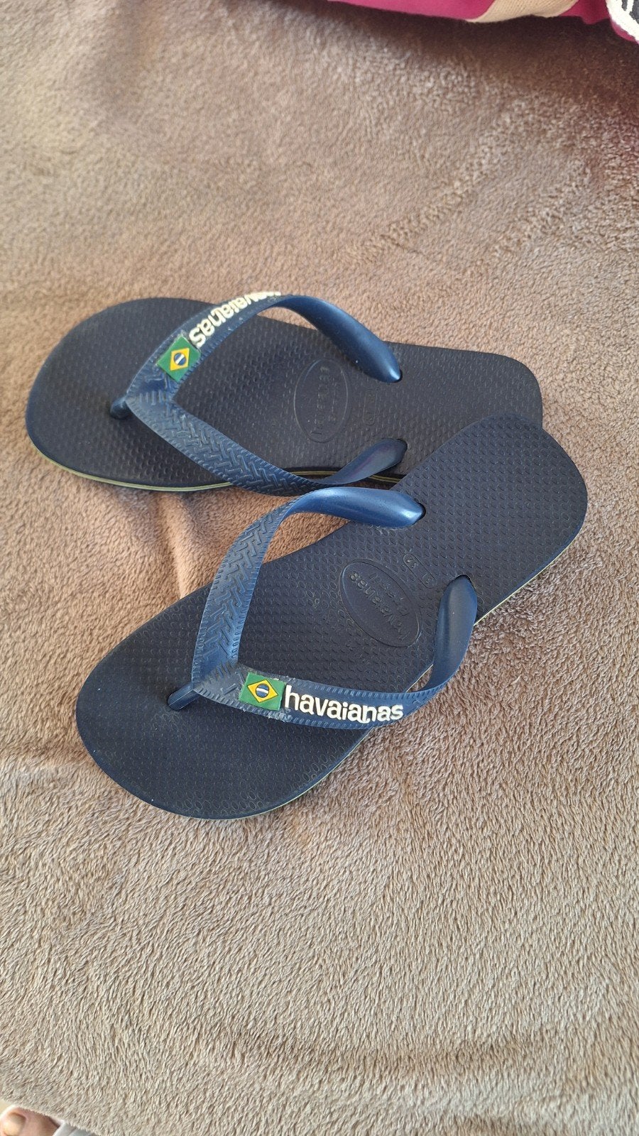 Leuk donkerblauw slippers van Havaianas maat 31/32, Overige typen, Ophalen of Verzenden, Zo goed als nieuw, Jongen