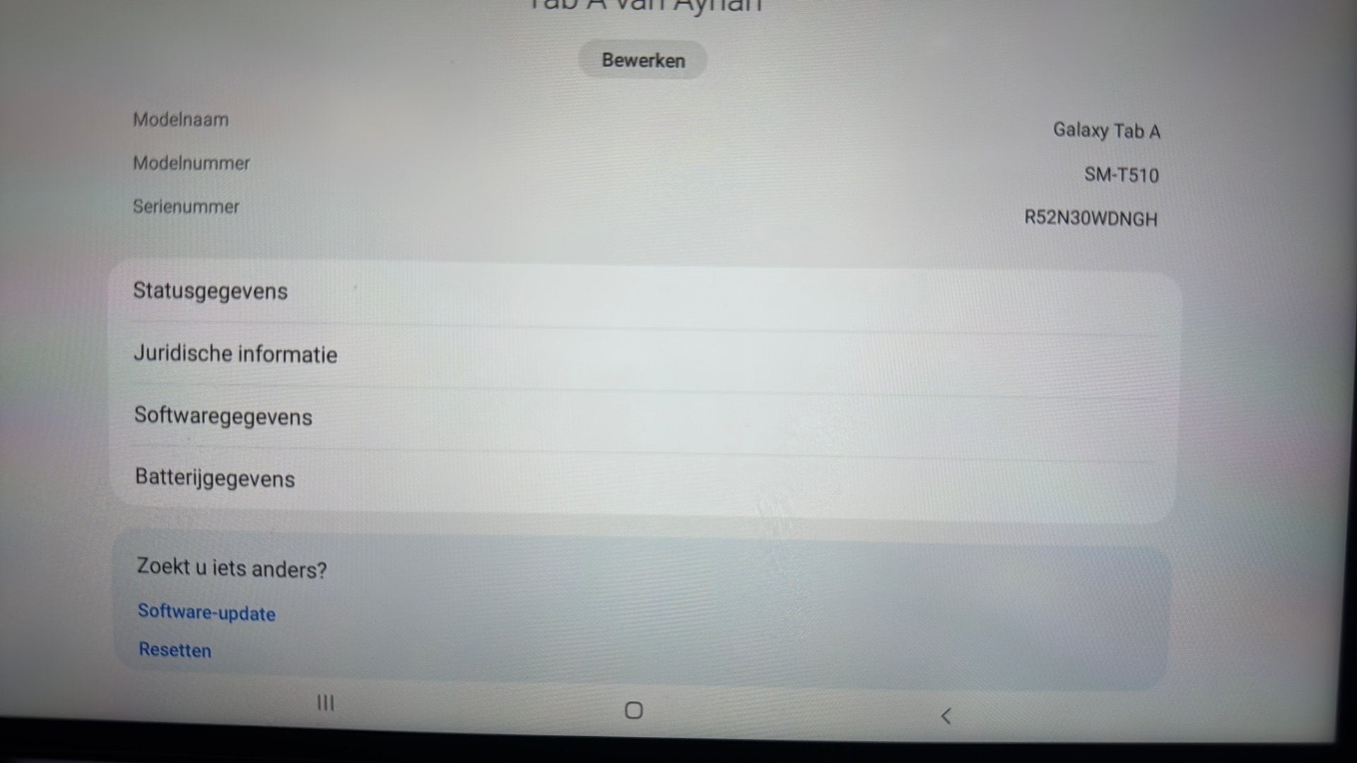 Samsung  tablet SM-T510, Computers en Software, Ophalen of Verzenden, Zo goed als nieuw, 10 inch, 16 GB