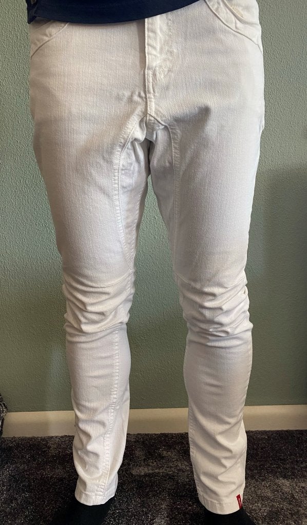 Witte lange broek EDC by Esprit met laag kruis maat 32 / XS, Kleding | Dames, Broeken en Pantalons, Wit, Nieuw, Ophalen of Verzenden