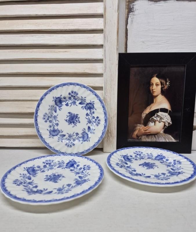 3 porseleinen gebaksbordjes,  Minton Engeland, Antiek en Kunst, Antiek | Porselein, Ophalen of Verzenden