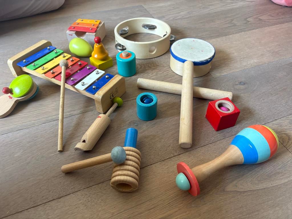 Houten Muziekinstrumenten Set voor Kinderen, Kinderen en Baby's, Speelgoed | Houten speelgoed, Ophalen, Gebruikt