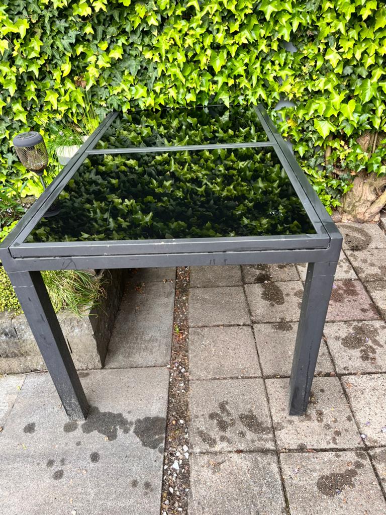 Gratis afhalen is uitschuifbaar tot 2.20 mtr, Tuin en Terras, Tuintafels, Ophalen of Verzenden, Gebruikt, Rechthoekig