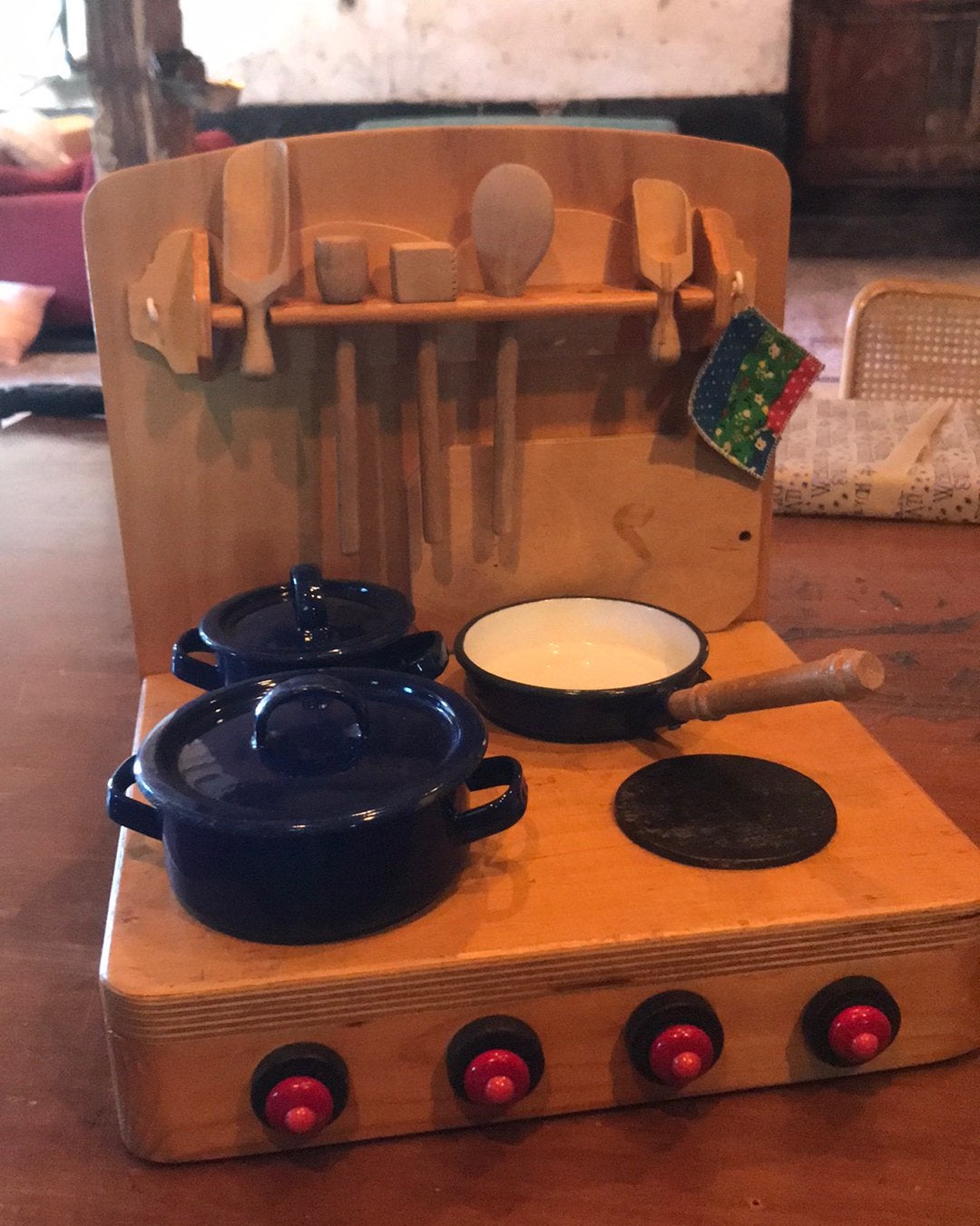 Houten speelkeukentje vintage, Ophalen of Verzenden, Zo goed als nieuw, Hout, Speelkeuken