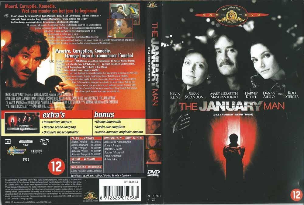 The January Man 1989 DVD met Kevin Kline,, Alle leeftijden, Ophalen of Verzenden, 1980 tot heden, Zo goed als nieuw