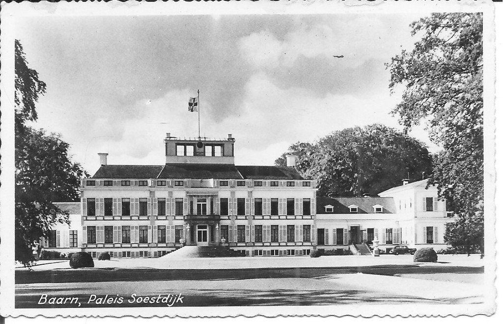 Oude Ansichtkaart Paleis Soestdijk Baarn, Ophalen of Verzenden, 1940 tot 1960, Ongelopen, Utrecht