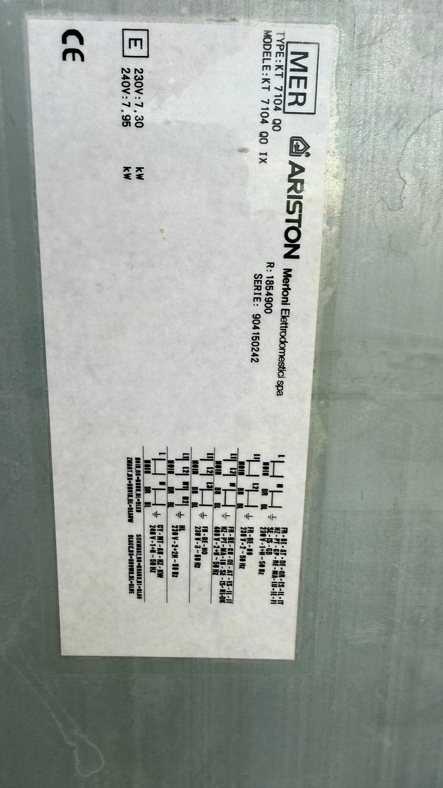 Ariston Keramische Kookplaat - 4 Kookzones. 80 breed, Witgoed en Apparatuur, Kookplaten, Gebruikt, Keramisch, Vrijstaand, 4 kookzones