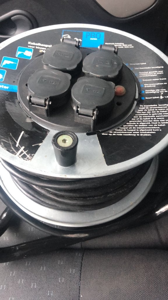 Plieger Pro Kabelhaspel 25 meter, Ophalen, Gebruikt, Kabel of Snoer