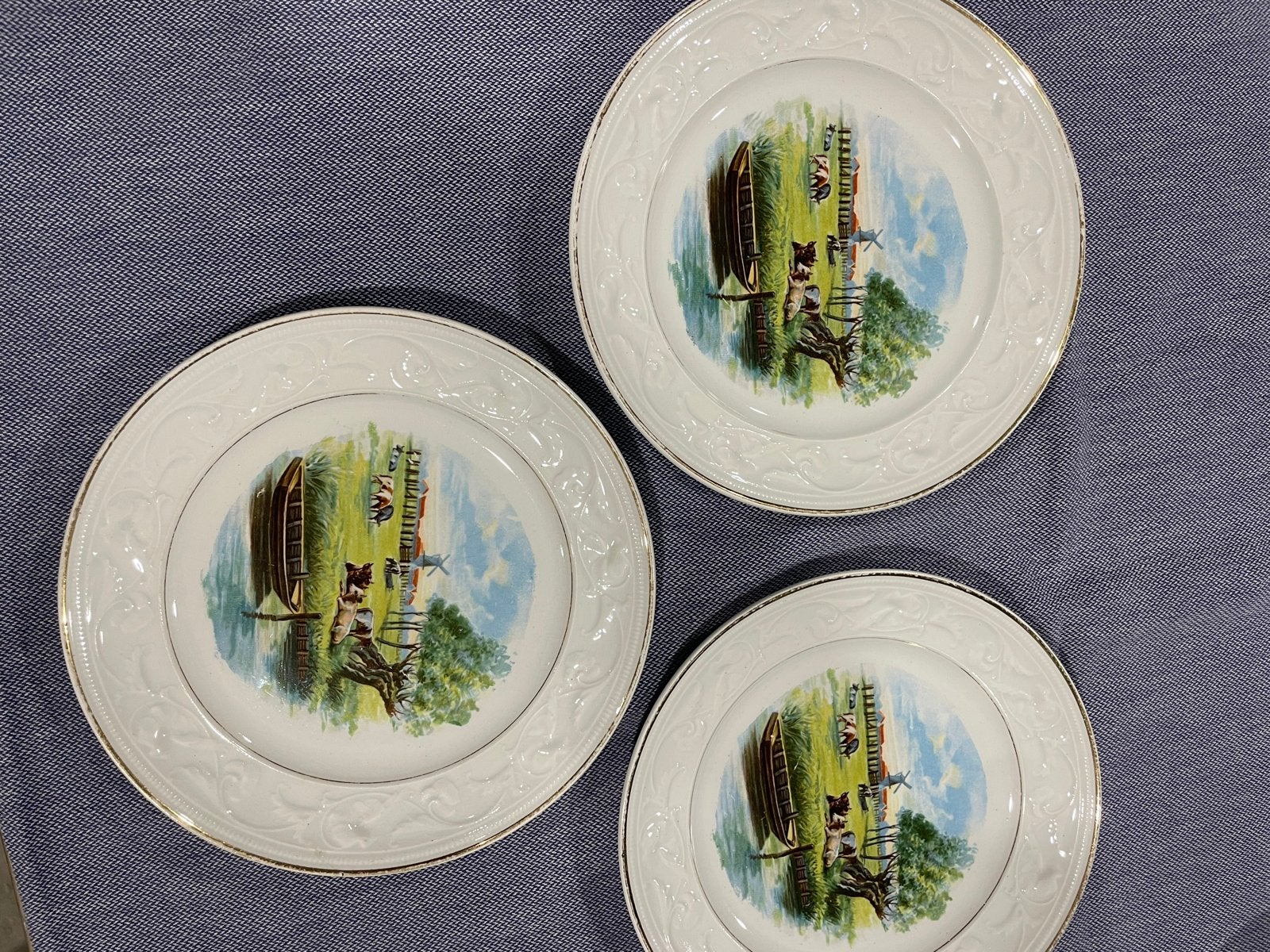 3x Antieke Petrus Regout Maastricht Holland borden, Antiek en Kunst, Ophalen