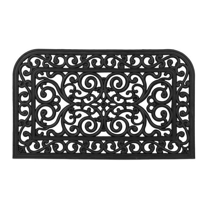 Deurmat rubber met ornamenten, -, -, Rubber, Nieuw