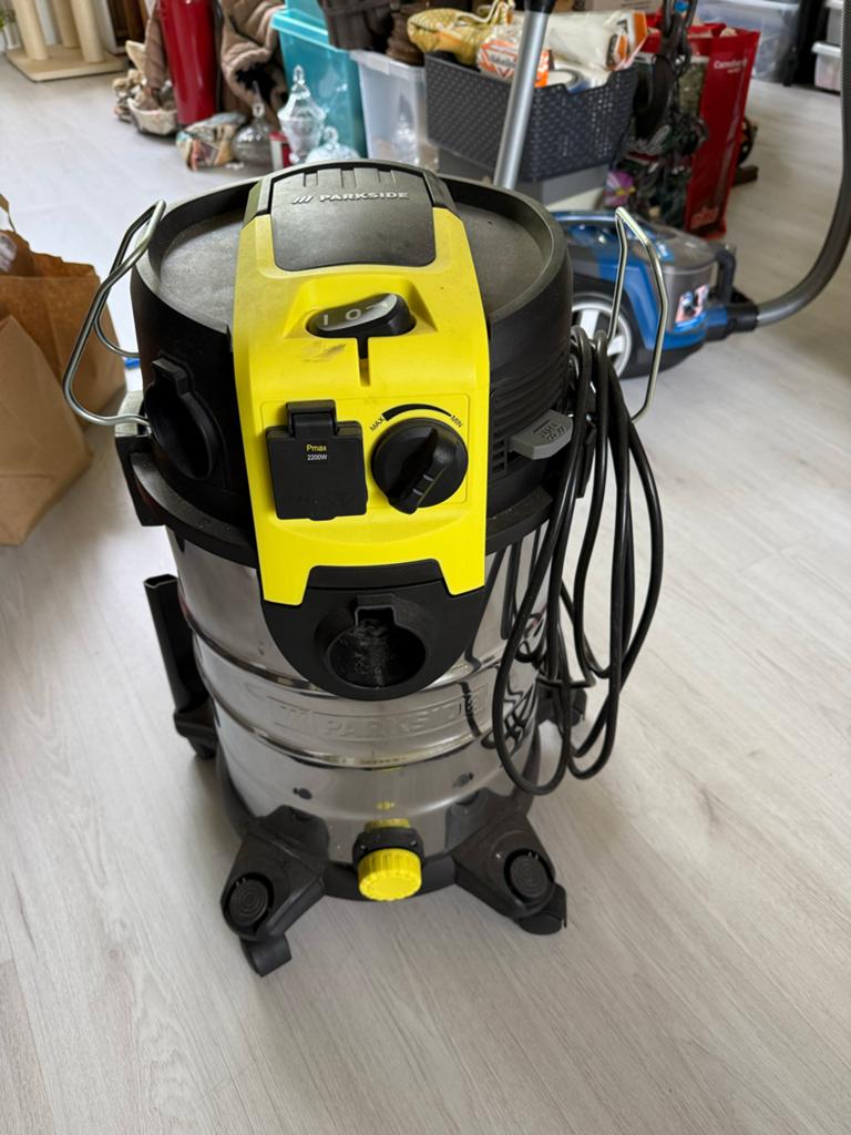 Parkside Nat- en Droogzuiger PWD 30 A1 - 1500W, Witgoed en Apparatuur, Stofzuigers, Ophalen, Zo goed als nieuw, Industriële stofzuiger