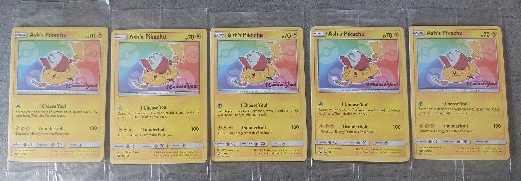 5X Ash’s Pikachu SM108 promo – sealed (nieuw), Ophalen of Verzenden, Nieuw