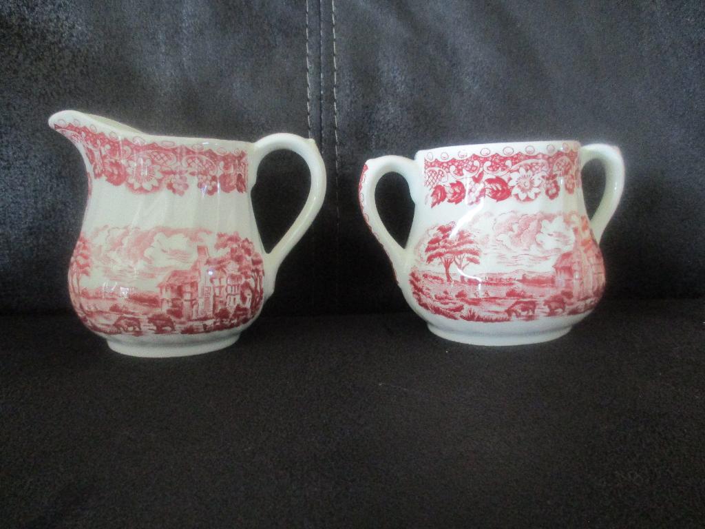 Melkkannetje Barrats Elizabethan roze (rood/pink), Antiek en Kunst, Ophalen of Verzenden