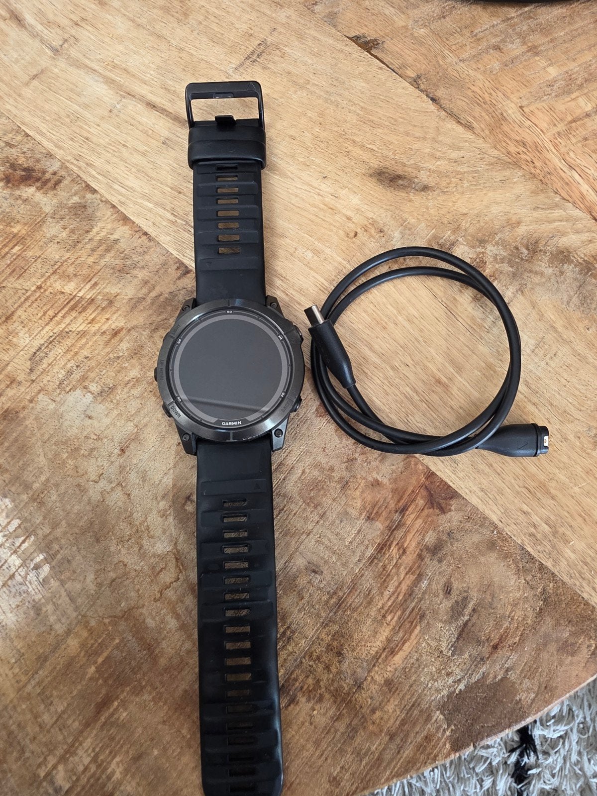 Garmin Fenix 7X Pro Sapphire Solar sporthorloge, Gebruikt, Stappen, Zwart, Garmin