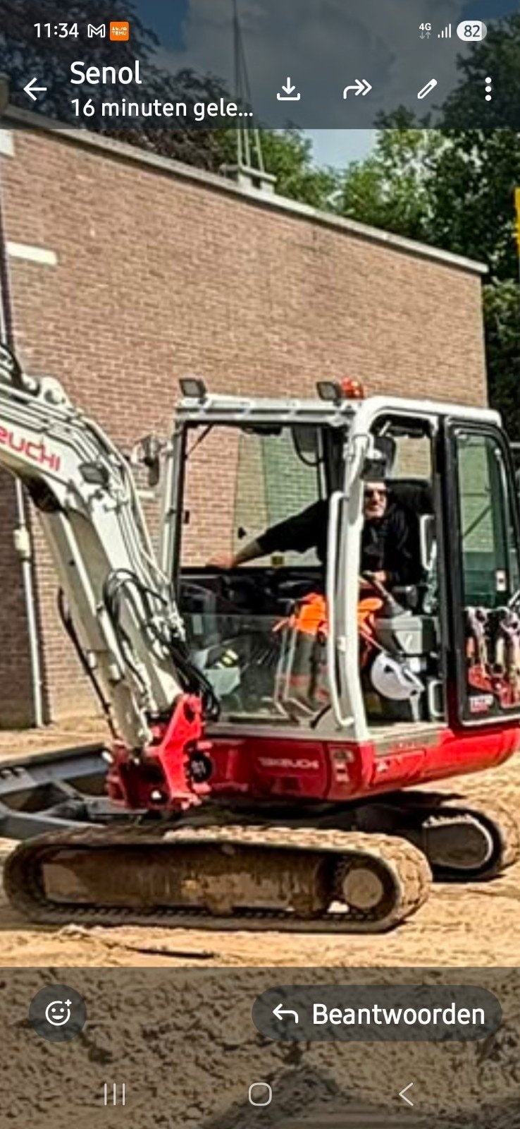kraanmachinist met kraan, Ophalen