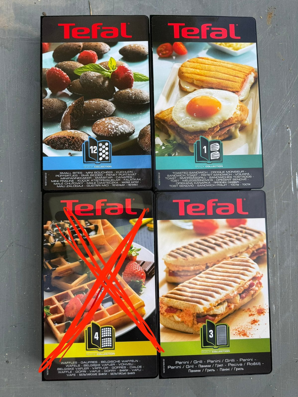 Tefal Snack Collection Platen -, Panini, Toast, Bites, ., Nieuw, Ophalen of Verzenden, Tefal