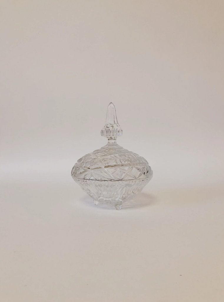 ANTIEKE GLAZEN BONBONNIÈRE, Ophalen of Verzenden