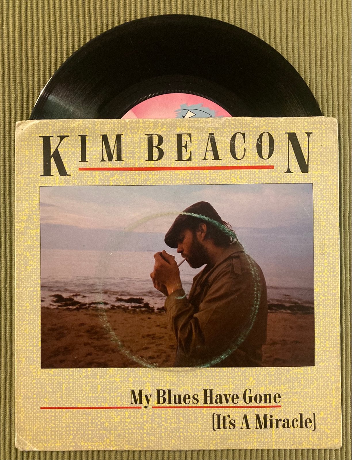 Vinyl single Kim Beacon - My Blues have gone, Gebruikt, 7 inch, Ophalen of Verzenden, Jazz en Blues