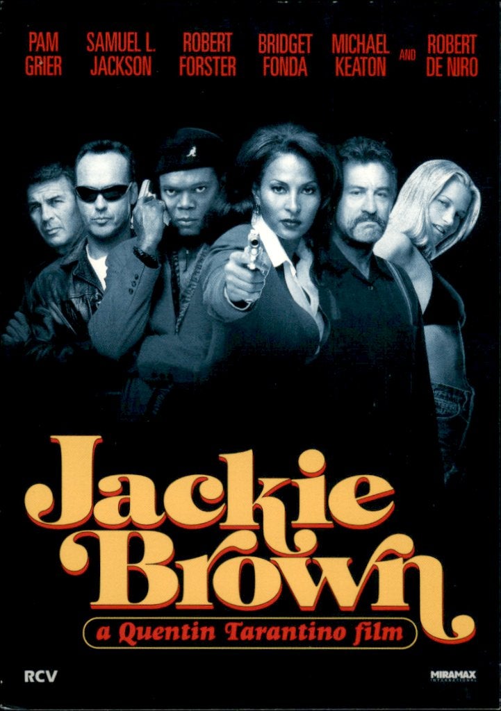 filmkaart Quintin Tarantino, Jacky Brown, Ophalen of Verzenden, 1980 tot heden, Ongelopen, Cultuur en Media
