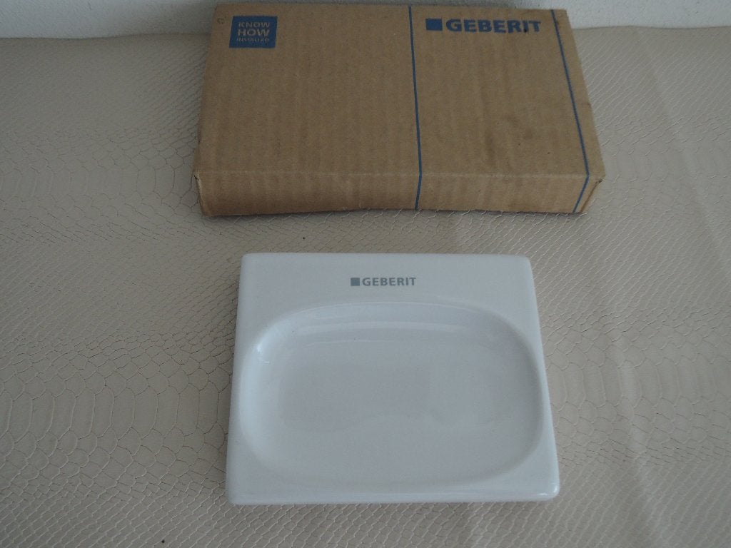 Nieuwe porseleinen Geberit zeepbak, Nieuw, Wit, Overige merken, Zeepdispenser/zeepbakje