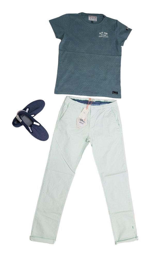 Mooie zacht groene SCOTCH & SODA stretch chino mt 16/176., Kinderen en Baby's, Kinderkleding | Maat 176, Broek, Verzenden, Nieuw
