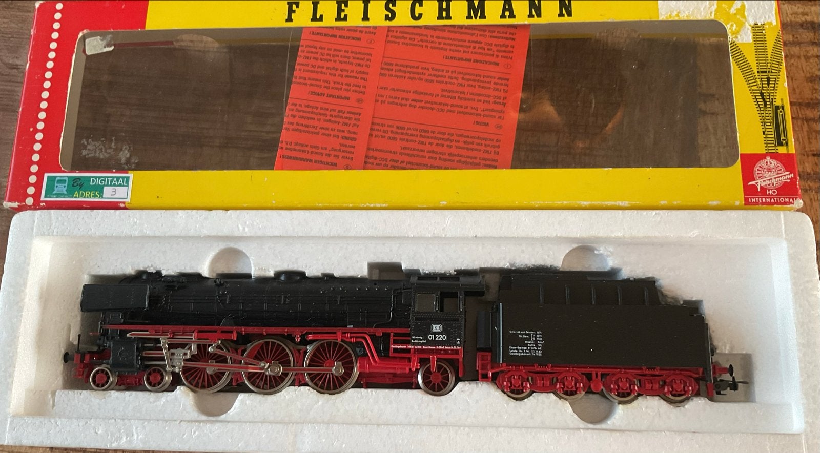 Fleischmann Digitale Stoomlocomotief 01 220 (HO), Fleischmann, Ophalen of Verzenden, Zo goed als nieuw, Gelijkstroom