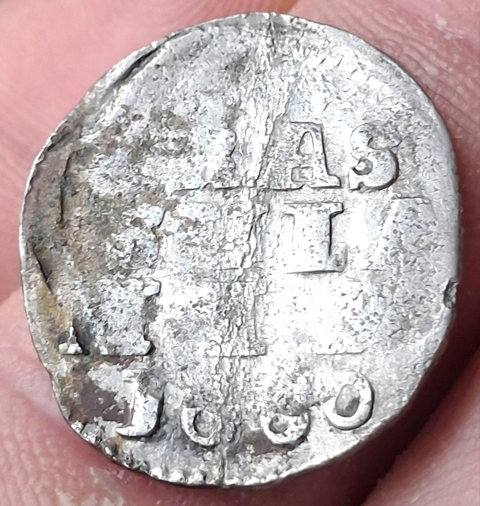 Bodemvondst - 2 stuiverstuk - 1680 - Overijssel - zilver, Postzegels en Munten, Munten | Nederland, Vóór koninkrijk, Zilver, Losse munt