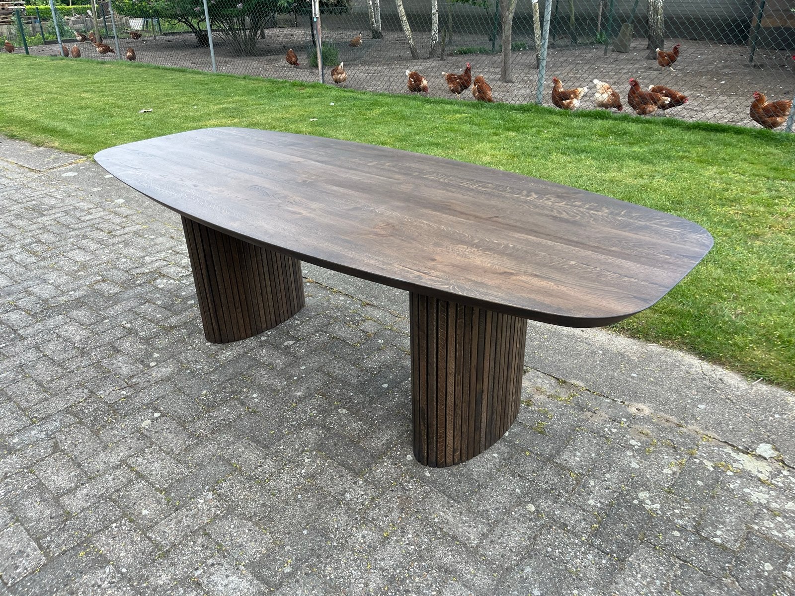 Eiken eettafel op maat / Deens ovaal | Massief eiken, Huis en Inrichting, 100 tot 150 cm, Eikenhout, Ophalen of Verzenden, Vijf personen of meer