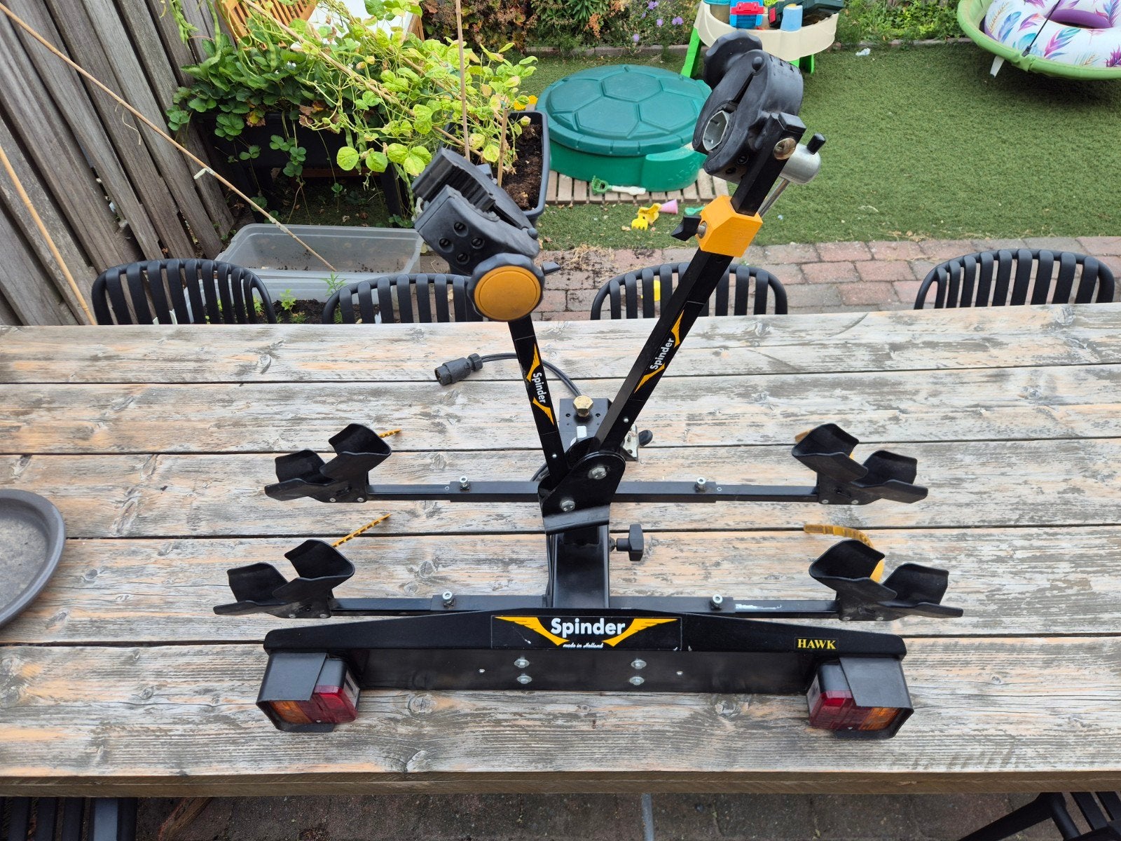 hawk spinder fietsendrager, Ophalen, 2 fietsen, Zo goed als nieuw, Trekhaakdrager