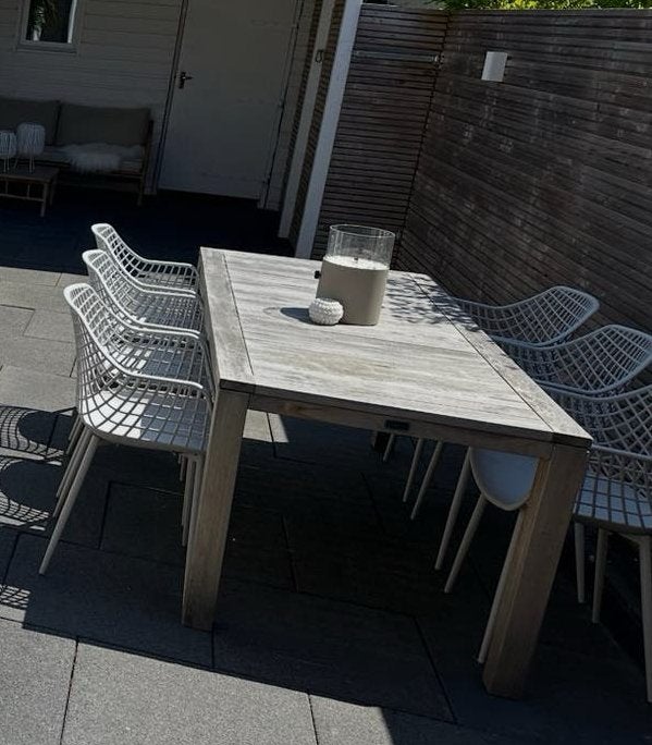 Eettafel hout kees smit 200 x 100, Tuin en Terras, Tuintafels, Zo goed als nieuw, Rechthoekig, Hout, Ophalen