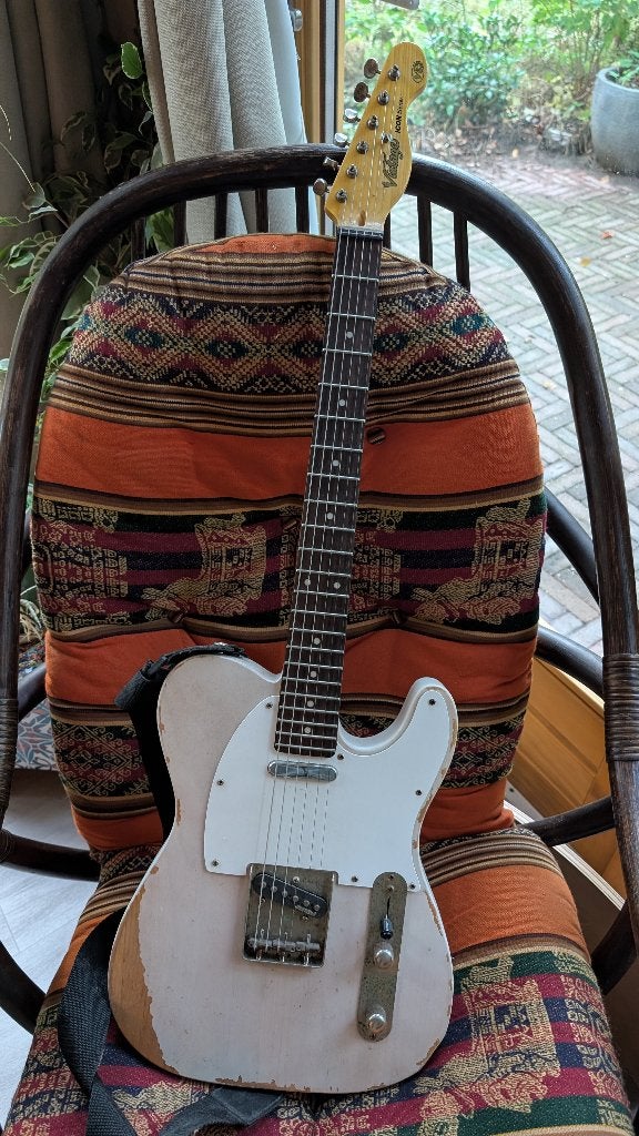 Vintage V62 Icon Distressed Ash Blonde telecaster, Muziek en Instrumenten, Snaarinstrumenten | Gitaren | Elektrisch, Ophalen, Zo goed als nieuw