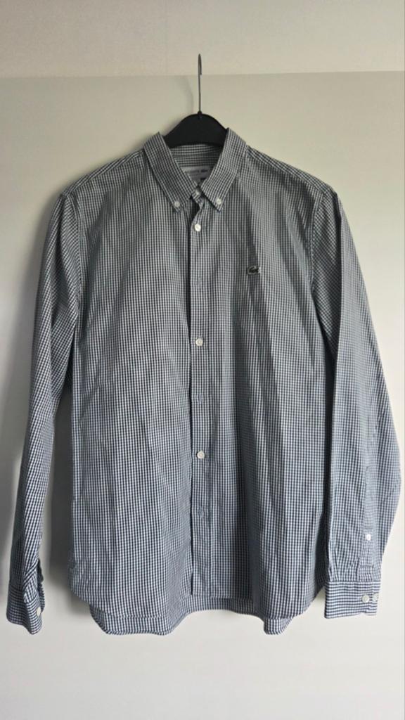 Lacoste groen geruit overhemd (maat M/L), Kleding | Heren, Overhemden, Ophalen of Verzenden, Gedragen, Lacoste, Overige halswijdtes