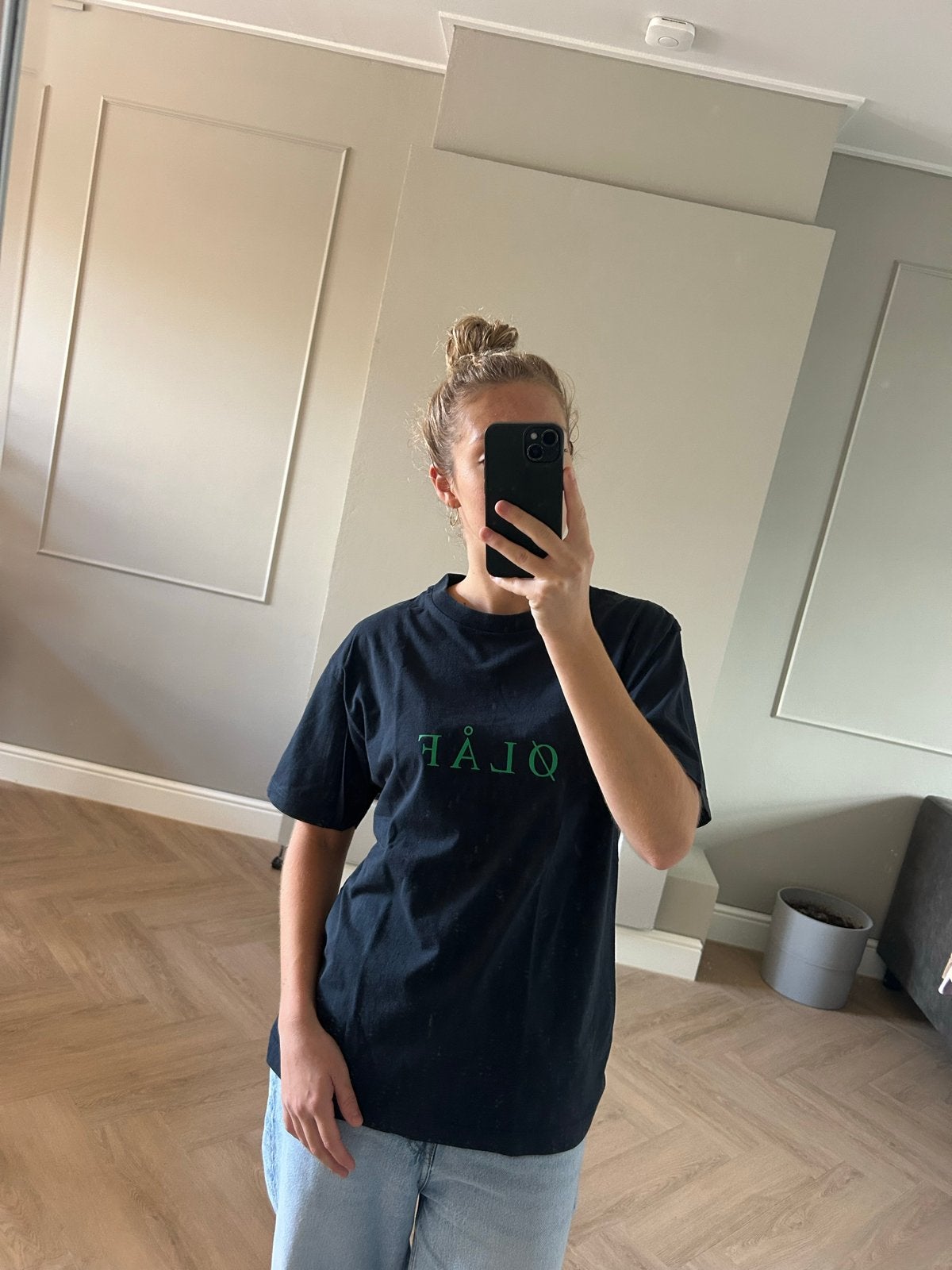 ØLÅF Hussein skater T-shirt donkerblauw maat S 100% katoen, Blauw, Ophalen of Verzenden, Zo goed als nieuw, Korte mouw