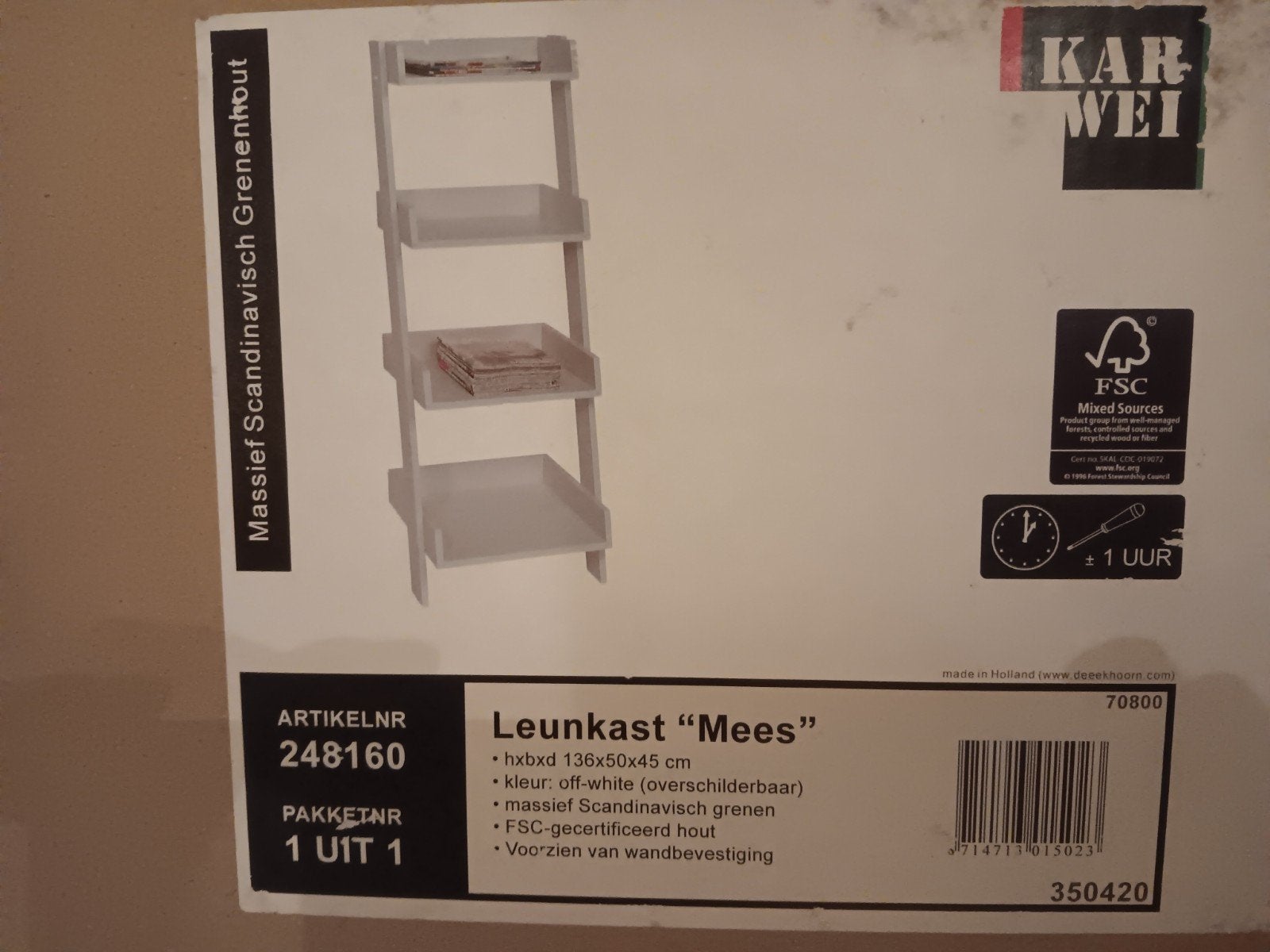Leunkast "Mees" van KARWEI - Massief Scandinavisch Grenen, Ophalen, Nieuw