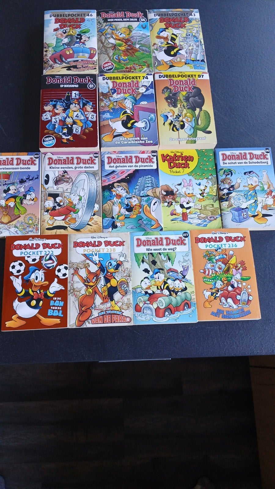 Donald Duck Pockets: 9 gewone en 6 dubbele dikke pockets, Meerdere stripboeken, Ophalen of Verzenden, Zo goed als nieuw