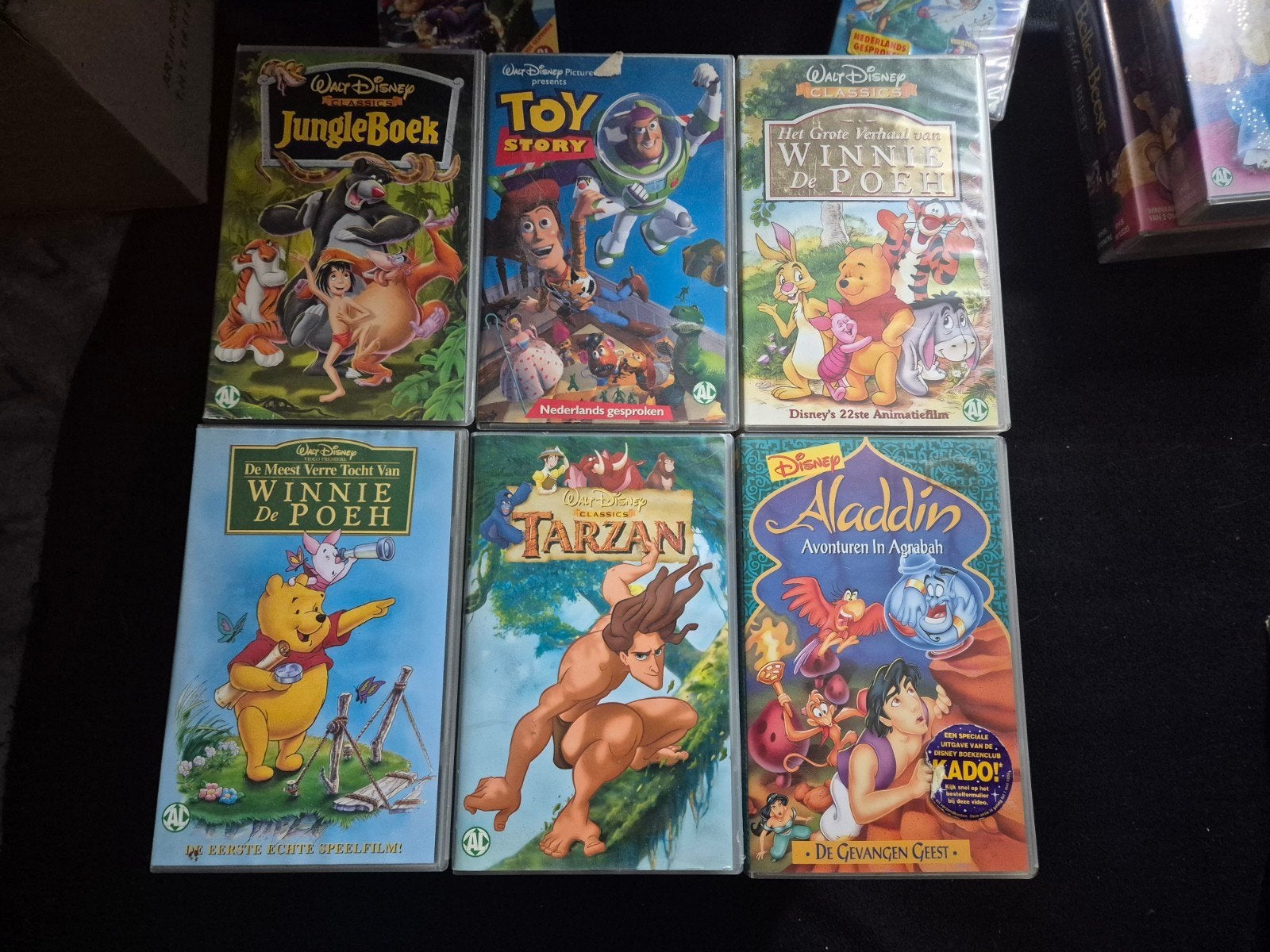 Grote collectie Disney en andere VHS-banden en een DVD., Ophalen, Nederlands ondertiteld, Gebruikt, Alle leeftijden