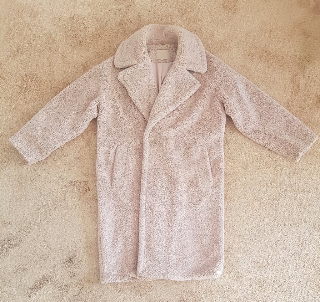 JOSH V Teddy Coat Winterjas Soft Nude maat S (Oversized), Josh V, Ophalen of Verzenden, Gedragen, Beige