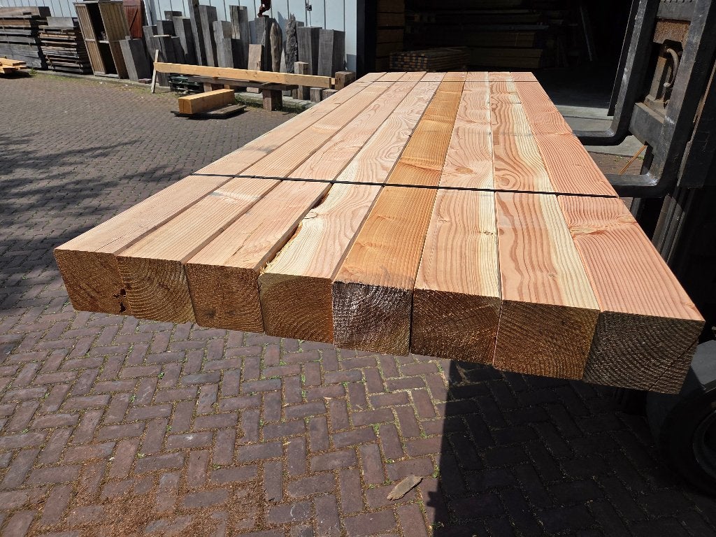 8 Douglas palen geschaafd 14x14 cm - 3.00 m lang  - nr: TB33, Ophalen, Nieuw, 250 cm of meer, Balken