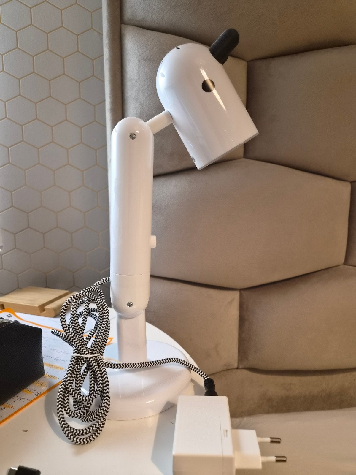 IKEA KRUX LED Bureaulamp - Wit, Verstelbaar, Bureaulamp, Wit, Ophalen of Verzenden, Zo goed als nieuw