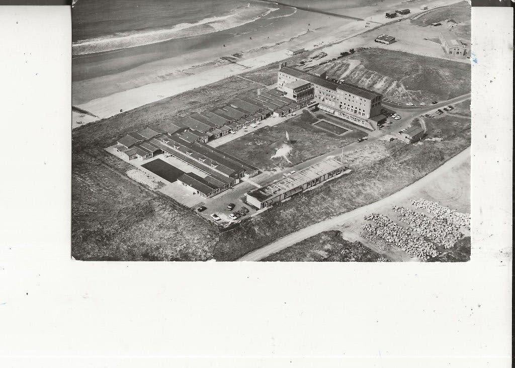 Kijkduin Ned Zeehospitium Panorama KLM-Aerofoto, Ophalen of Verzenden, 1940 tot 1960, Ongelopen, Zuid-Holland