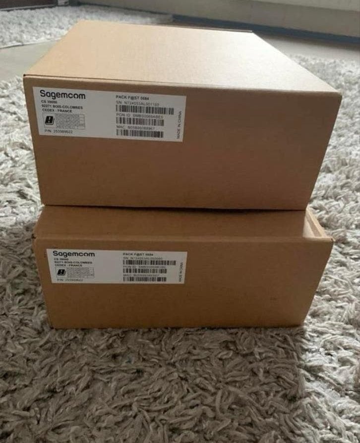 🛜2x Sagemcom Glasvezel Router/Modem - Nieuw in doos, Ophalen of Verzenden, Nieuw, Router met modem
