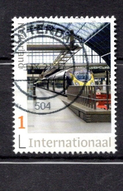 gestempelde zegel. Persoonlijke: Trein, internationaal, Ophalen of Verzenden, Na 1940, Gestempeld